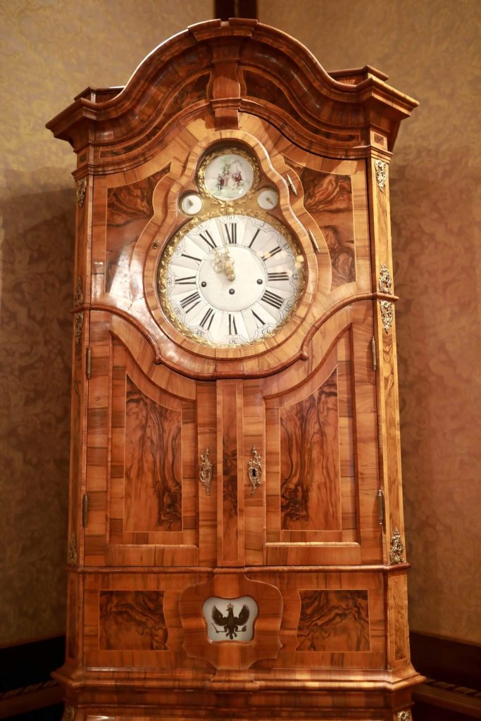 Antique wooden grandfather clock