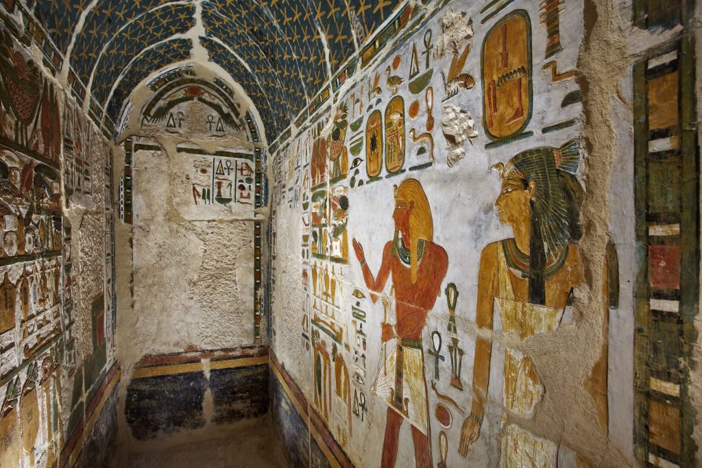 The niche of the Upper Anubis shrine in the complex of the Sun Cult, Temple of Hatshepsut at Deir El-Bahari. 15 March 2011