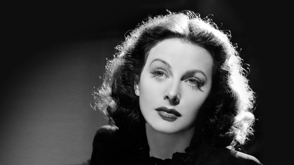 Hedy Lamarr black and white portrait