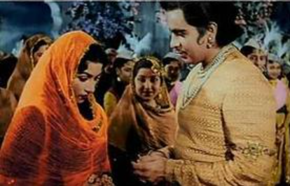 Shehzada Saleem and Anarkali in Mughal-e-Azam