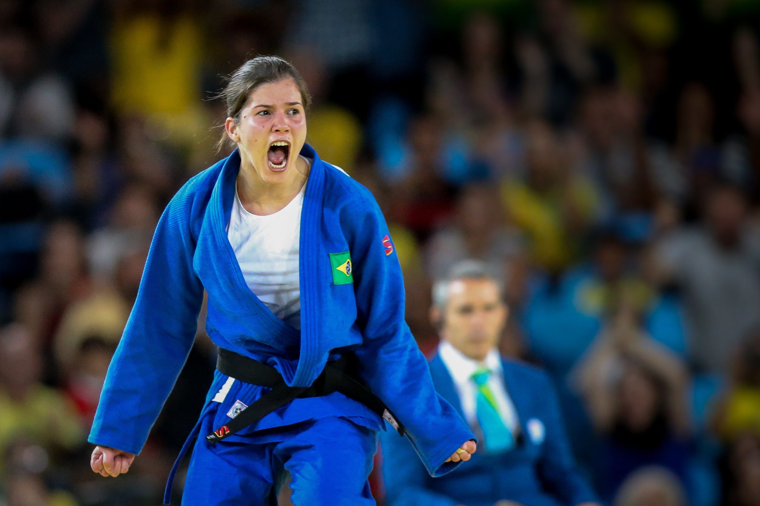 Alana Maldonado expressing her excitement for winning judoka challenge