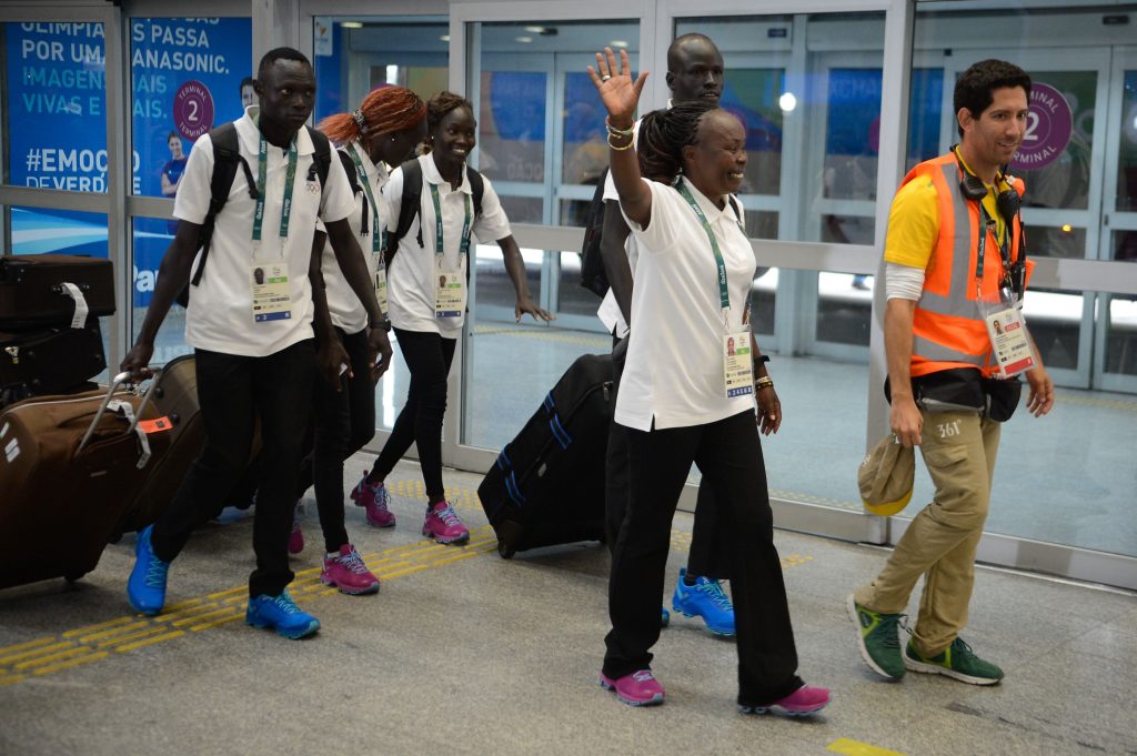 Members of the 2016 Refugee Olympic Team